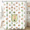 Süßer Duschvorhang mit Tierprint, Wasserdicht, Heimdekoration für Badezimmer, Thema Grünzeug Waldtiere mit Füchsen, Bären, Eichhörnchen Design
