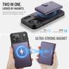 For iPhone 17 Pro Case JEEHOOD J09 RFID Blocking Card Holder Leather Back Phone Cover Compatible with MagSafe