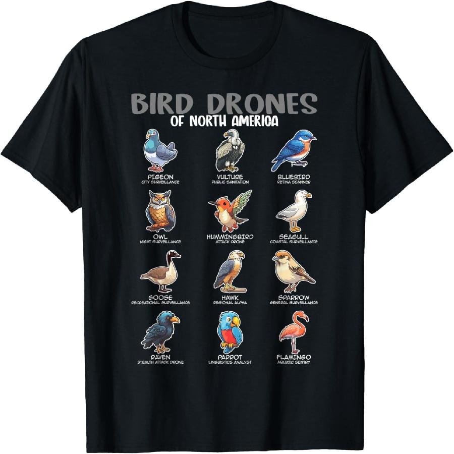 Bird Drones Of North America, Ornithologist Ornithology T-Shirt S