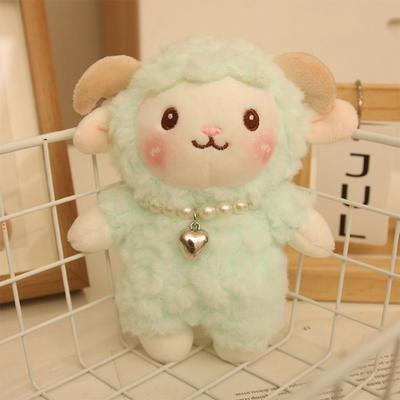 PP Cotton Little Sheep Keychain Soft Fluffy Cartoon Animal Stuffed Collection Cartoon Sheep Keyring Festive Decor