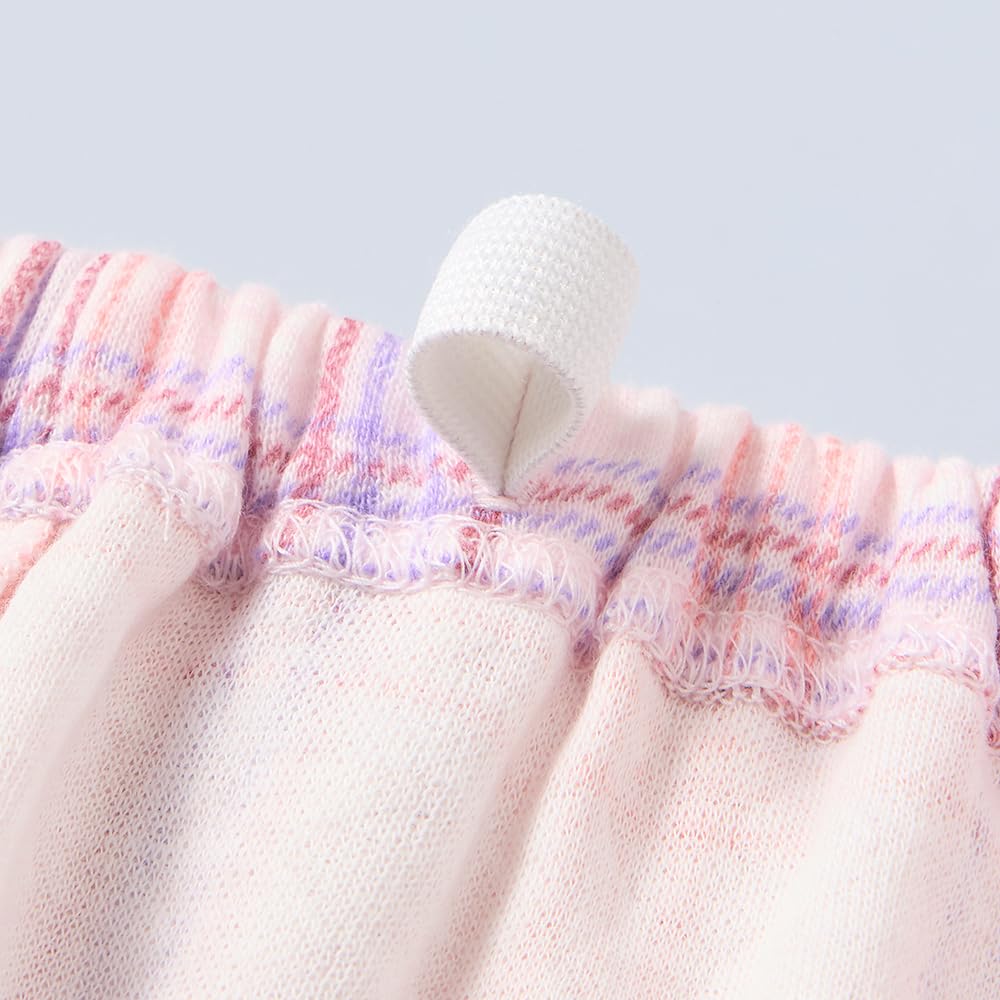 Gunze Long Sleeve Pajamas with Elastic Sleeve and Leg Soft Quilted Green Women's Holes, Cotton, (TG4075)