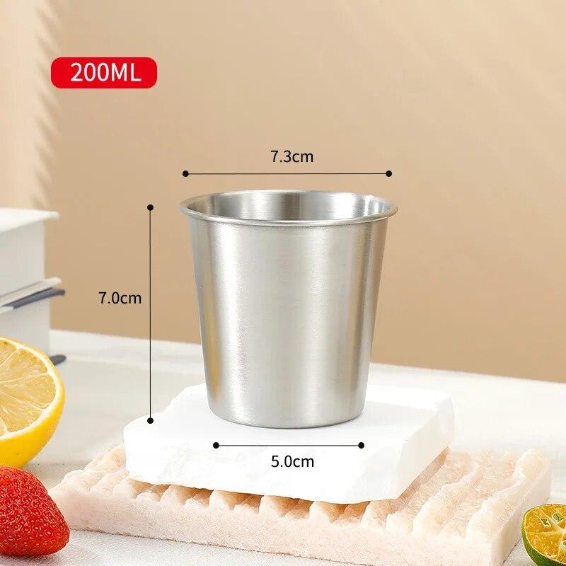 Single-layer Stainless Steel Outdoor Camping Beer Cups Large-capacity Water Cups Curling Cups Milk Tea Coffee Cups