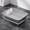 304 Stainless Steel Rectangular Food Storage Tray with Lid