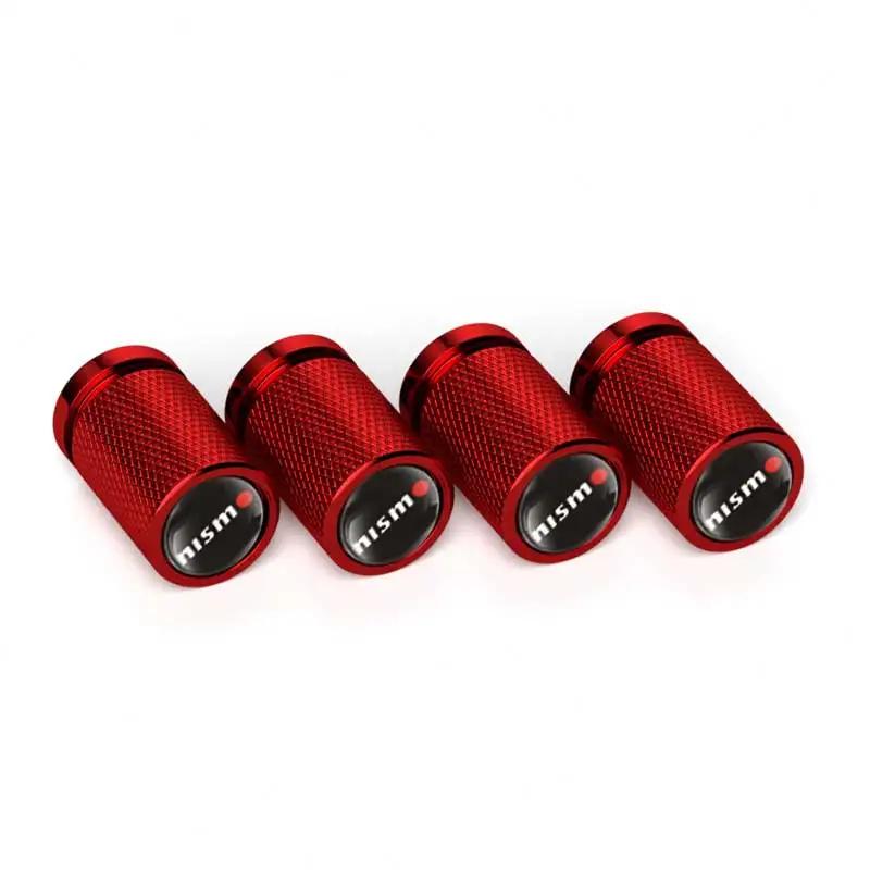 ABP3 4Pcs Car for Nissan Wheel Tire Valve Caps Stem Protection Covers Micra Qashqai GTR Nismo 350Z Kicks Maxima X-Trail NV200 Versa
