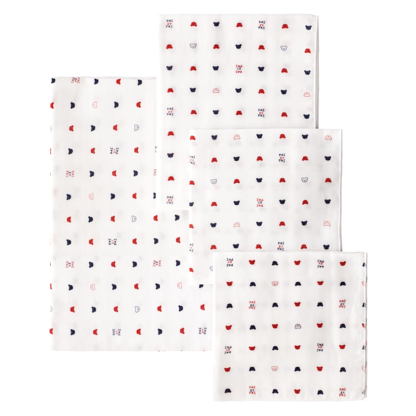

Baby Castle Bath Made in Japan Set, Gauze, 100% Cotton, Tricolor,