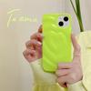 Korea Cute Pink Love Heart Folds Glossy Phone Case For Iphone 14 13 12 11 Pro Max X Xs Xr Lovely Y2k støtsikkert mykt deksel Funda