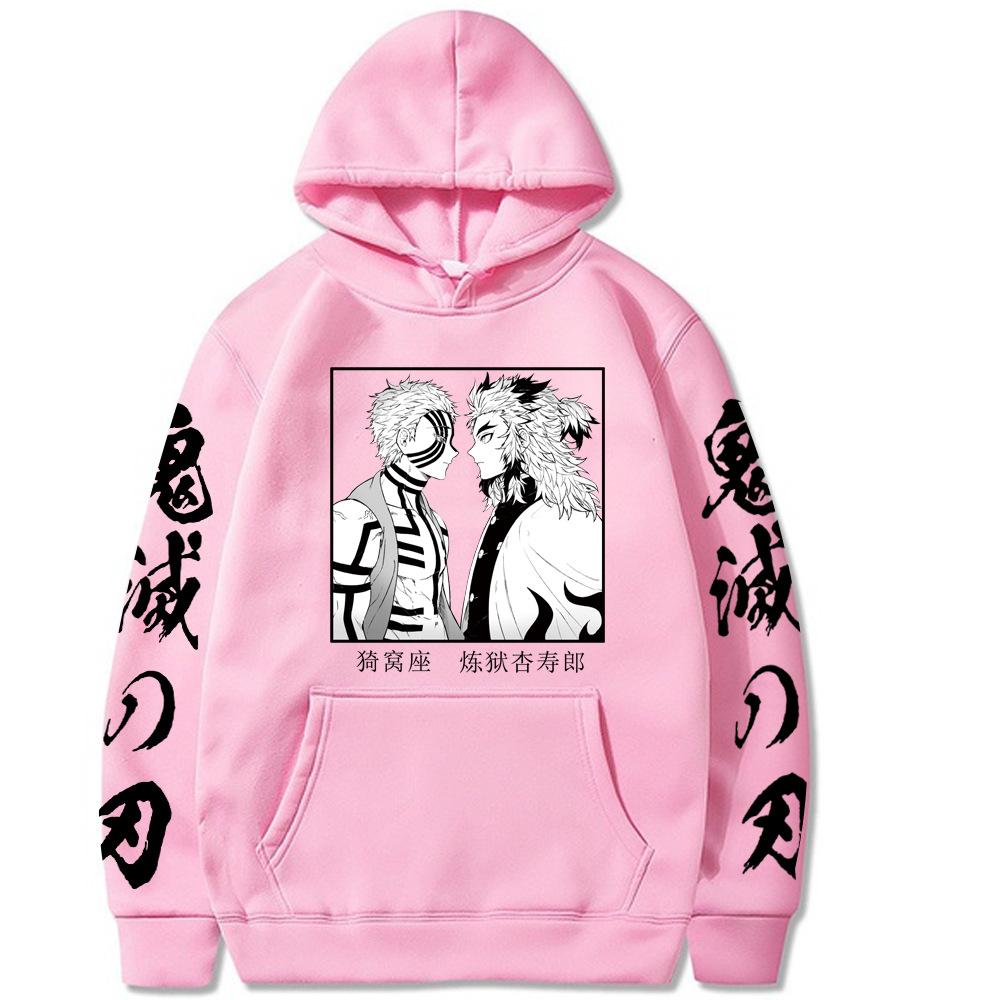 Kimetsu No Yaiba Hoodie Men Women Sweatshirt Print Unisex Streetwear Hip Hop Style Autumn Winter Fashion Hip Hop Tops  Clothes 2XL