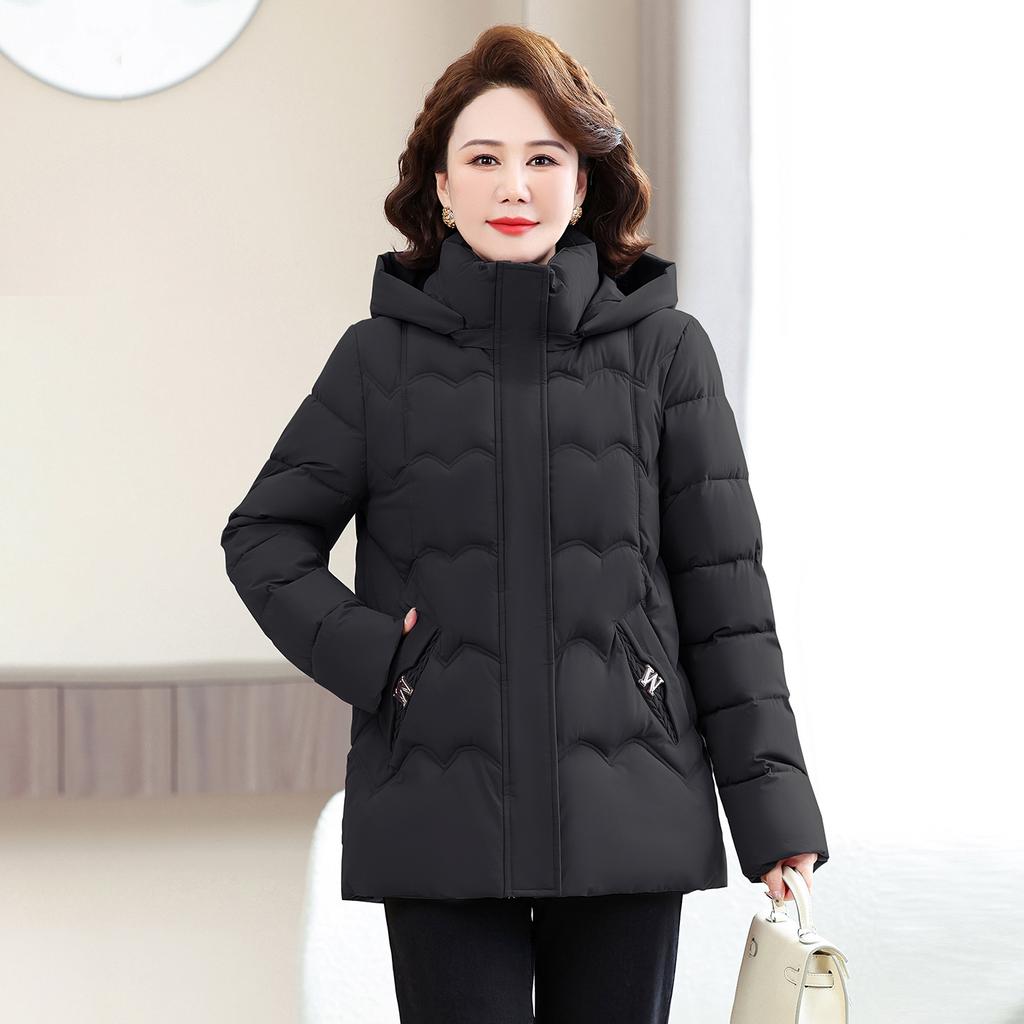 Winter new middle-aged and elderly mother's thickened down cotton-padded clothes women's short large-size warm cotton-padded jacket