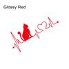Universal Car Body Vinyl Sticker Cat Electrocardiogram Graphics Decal DIY Style Auto Window Hood Tail Tuning Accessories