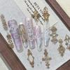 Molde de Uñas Silicona Patrón Retro Decoraciones para Uñas Estilo Barroco Diseño en Relieve Plantilla para Uñas Herramientas Estereoscópicas para Manicura