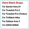 Športový dvojfarebný silikónový 24mm remienok pre Garmin Venu X1 Náramok pre Garmin Venu X1 TicWatch Pro 5 Enduro Remienok na hodinky