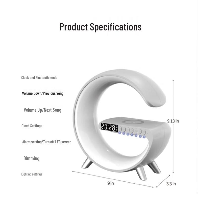 G7 Bluetooth Speaker with Wireless Charging & Sunrise Light