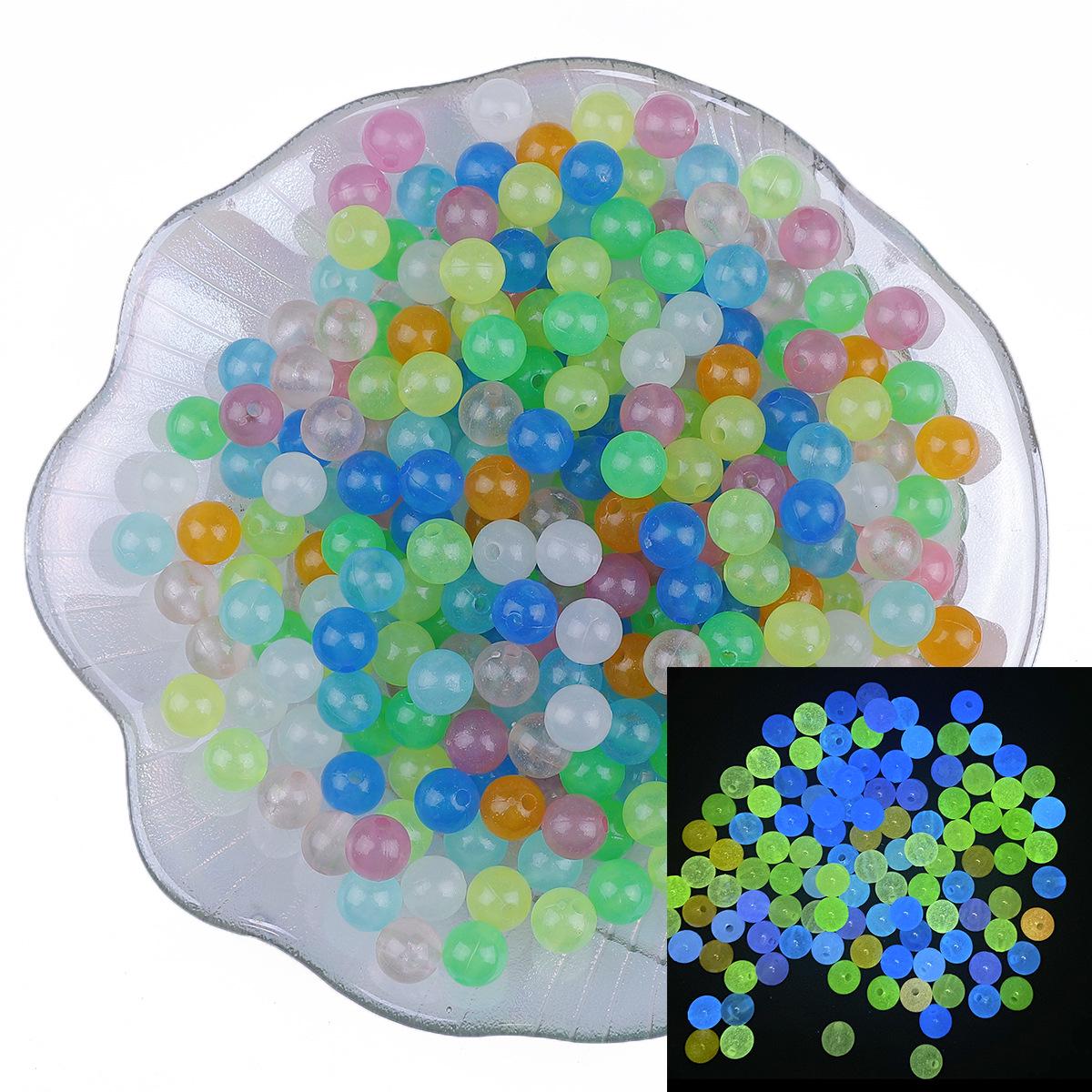 

Красочные акриловые светящиеся круглые бусины для самодельных украшений: Аксессуары для браслетов и ожерелий Mixed colors