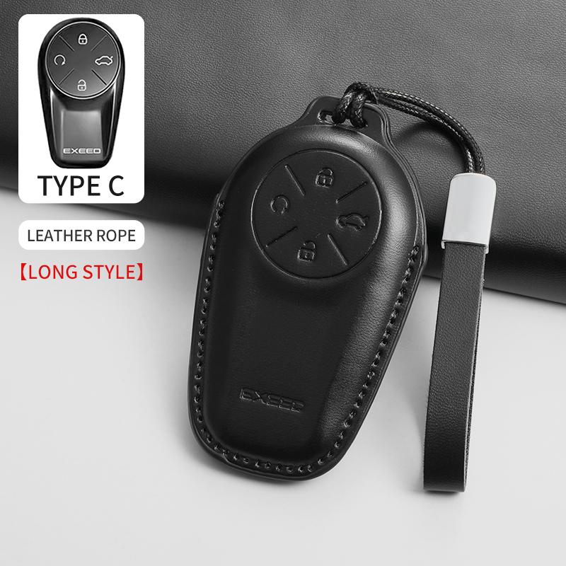 

PU Leather Car Remote Key Cover Accessories For Chery EXEED ET TXL Starway VX Starlightrun C-DM Anti-Scratch Key Shell Protector