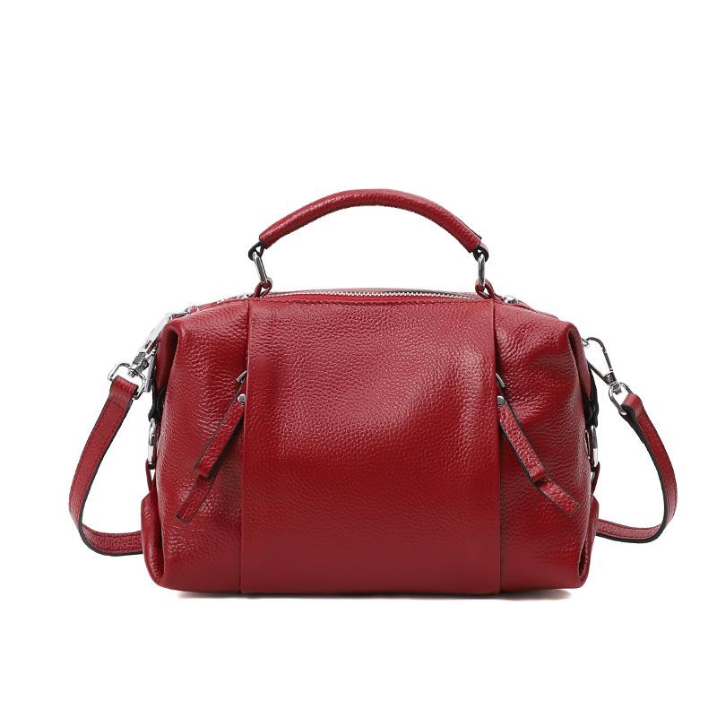 2024 Luxus Damen Tote Handtaschen 100% Echtes Leder Damen Boston Schultertaschen Hohe Qualität Damen Top-Griff Messenger Bags