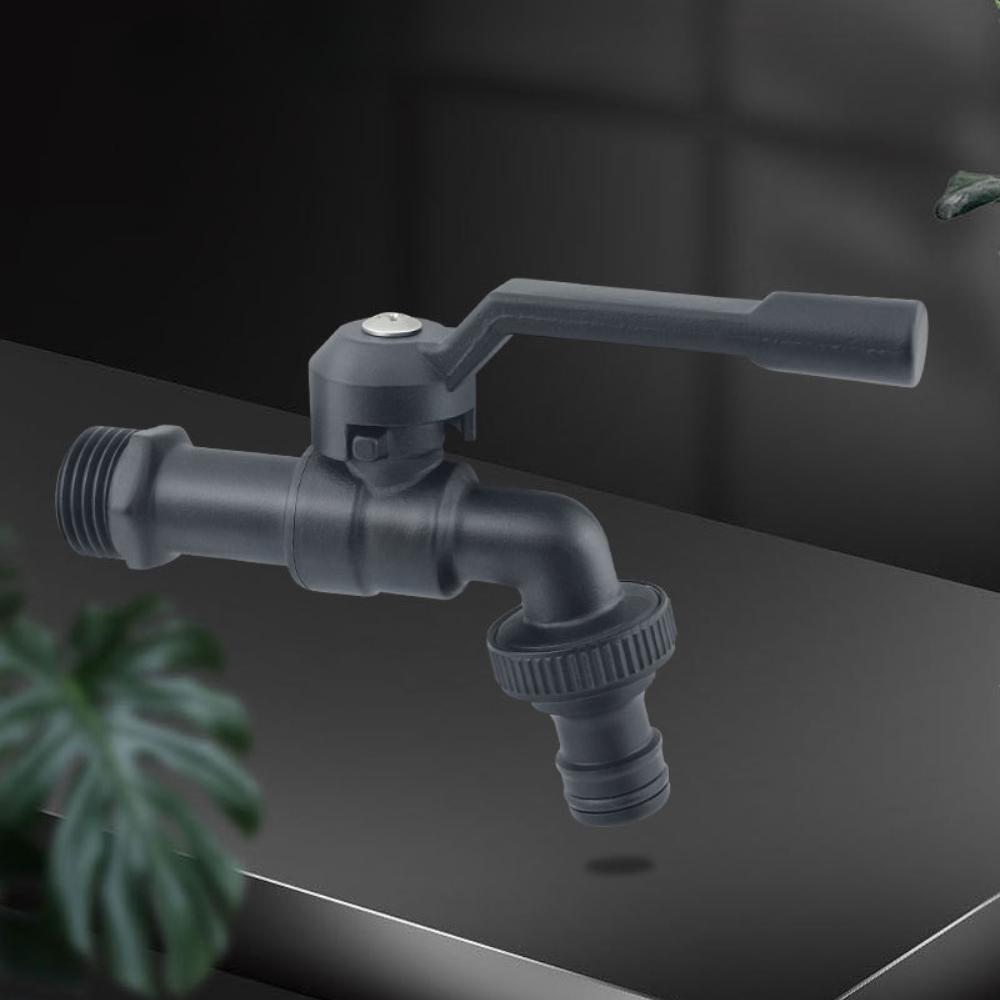 Black Brass Anti-Freeze Outdoor Garden Faucet with Single Outlet - 1/2 Inch Hose Faucet for Washing Machine and Garden Use