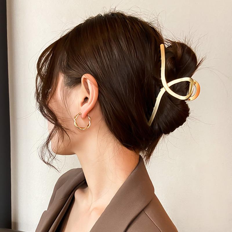 Fashion Geometric Metal Hair Claw Clips for Women Vintage Hair Clamps Crab Headband Hairpin Girls Hair Accessories Headwear