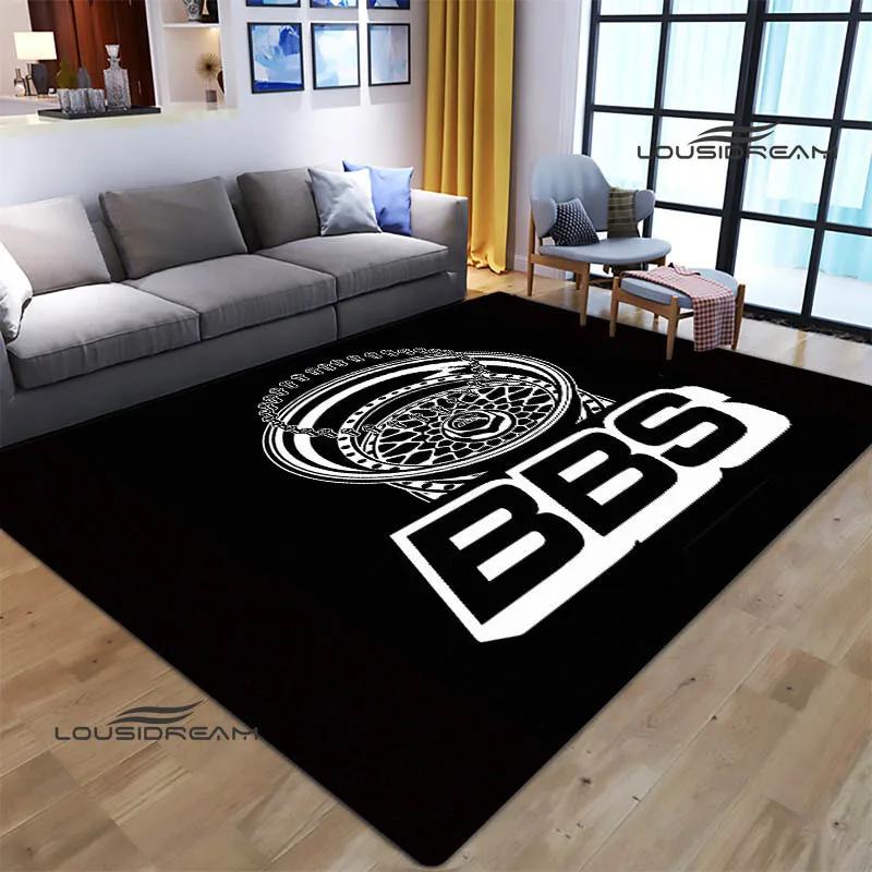 3D BBS racer Retro printed carpet Non-slip carpet bedroom decoration living room decoration washroom floor mat birthday gift