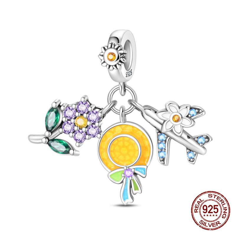 New 100% Copper Summer Cocktail Leisure Time Charms Fit Originalbracelet Diy Jewelry Making Women Gift