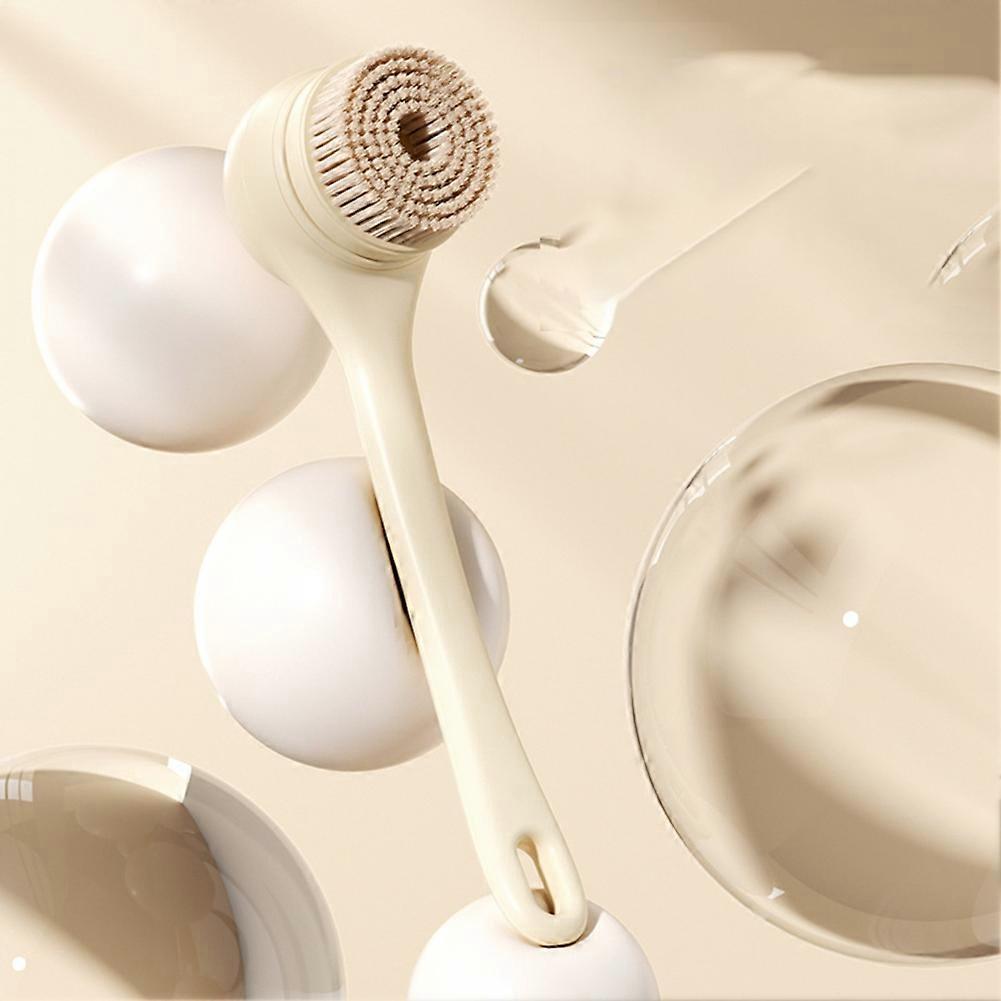 Electric Body Brush , Waterproof Rechargeable Bath & Body Brush with Long Dual Handle, for Cleansing and Exfoliating.