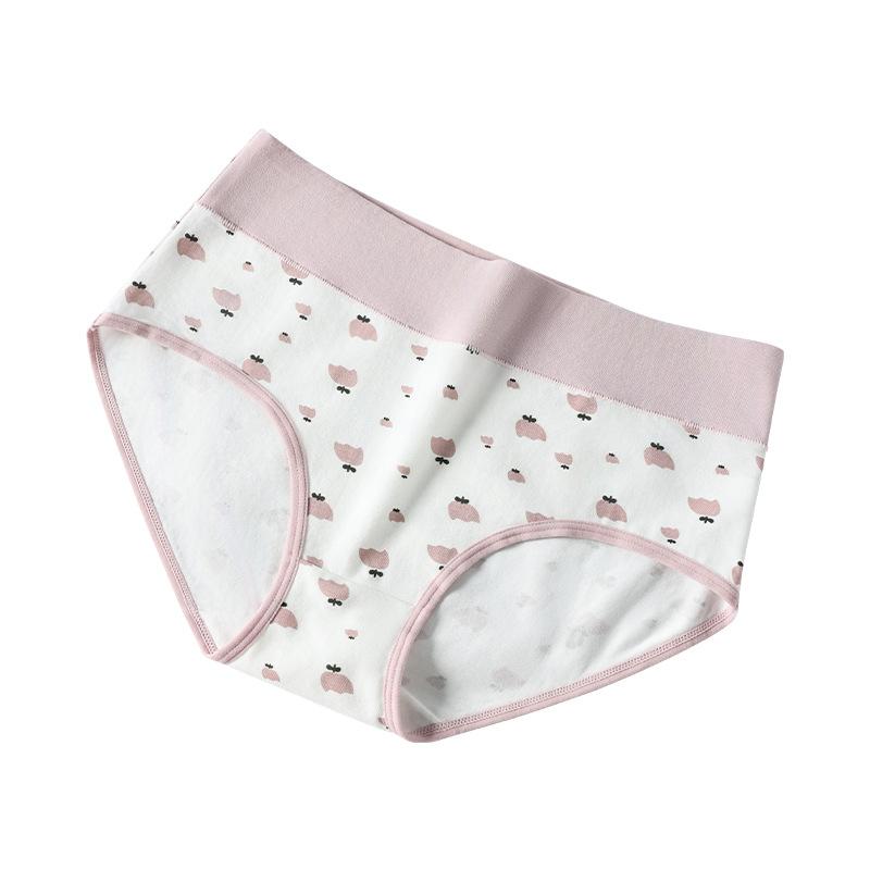 Underwear Women's Cotton Printed Large Size 7A Seamless Antibacterial Ladies Abdomen Cute Girl Triangle Student Underwear