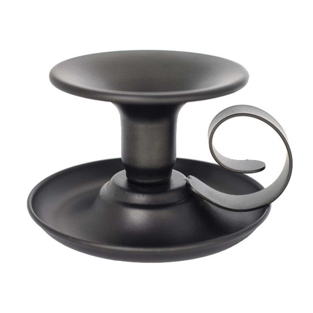 Portable Candle Holder Desktop Candlestick Table Ornament Metal Candlestick Taper Candle Holder With Handle Home Decor