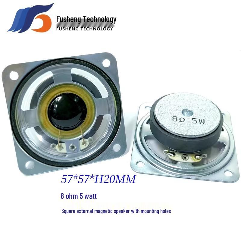 57mm Waterproof 8 Ohm 5W Magnetic Speaker with Mounting Holes for Advertising Machines