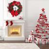 Christmas Wreath Wall Hanging Ornament Merry Christmas Front Door Decorative Wreath,Artificial Pine