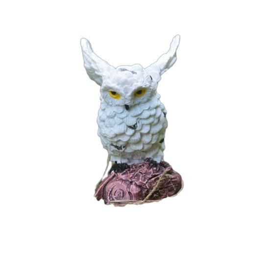 Mini Owl Figurine, Resin Tiny Owl Statue, Miniature Bird Ornament, Micro-Landscape Decoration for Succulents Planters Moss Bottles Fairy Garden