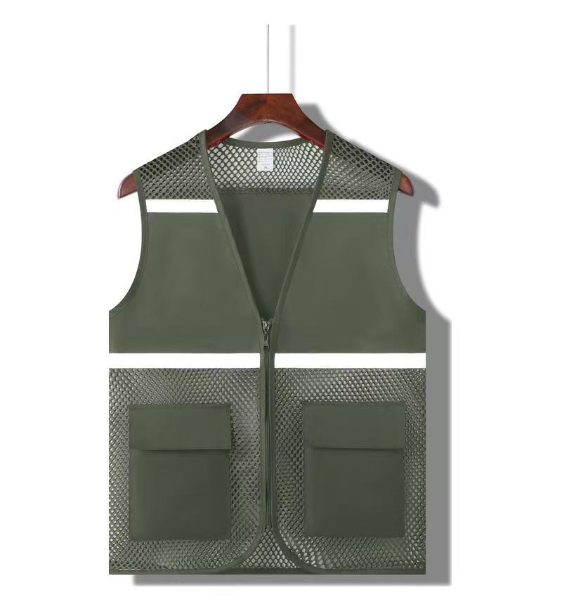 Gilet Estivo in Rete Personalizzato con Tasche - Camicia Traspirante per Attività di Volontariato