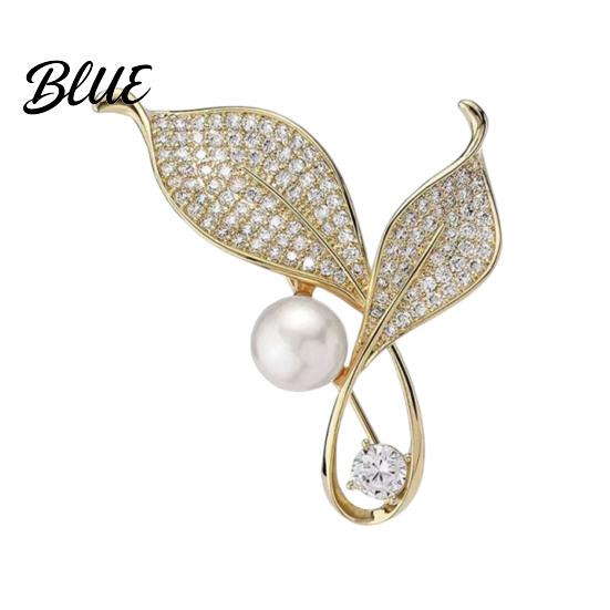 Decorative Rhinestone Brooch Sparkly Bird Butterfly Leaves Lapel Pin Women