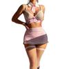 Sexy, Sexy Striped Upskirt Uniform Seduction Pure Erotic Lingerie Set