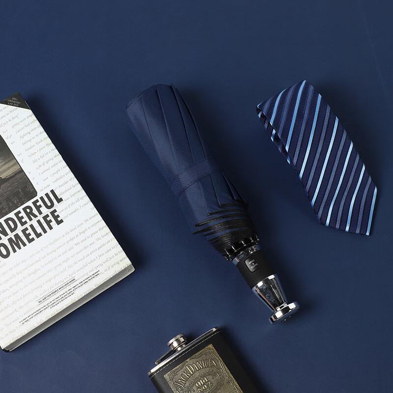 OIMG 10-Rib Three-Fold Windproof Sun & Rain Umbrella