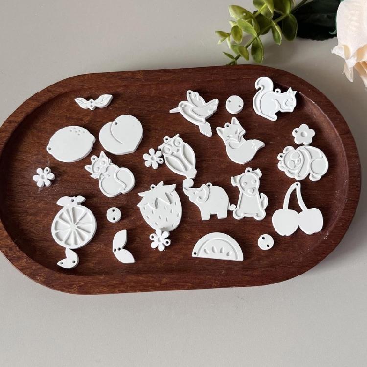 Animal/Fruit Earring Pendant Mold Silicone Crafting Template For DIY Jewelry Charm Creative Gift For Art Lovers