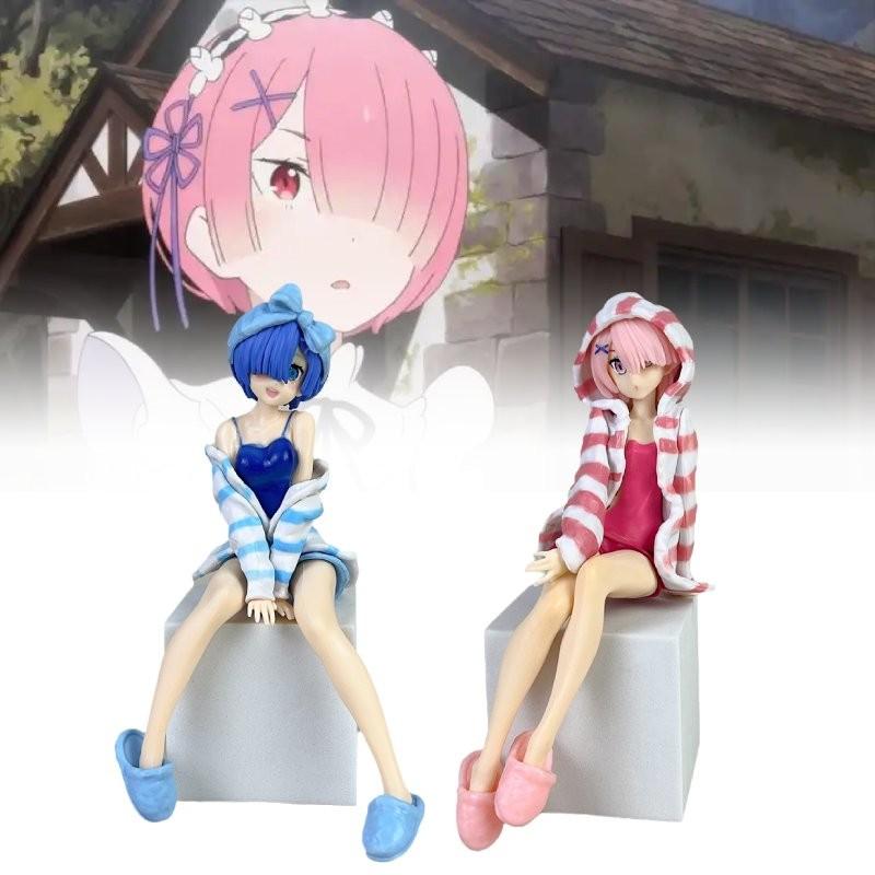 Charming Pvc Anime Figures Isekai Life Ram And Rem Beautiful Girl Collectibles