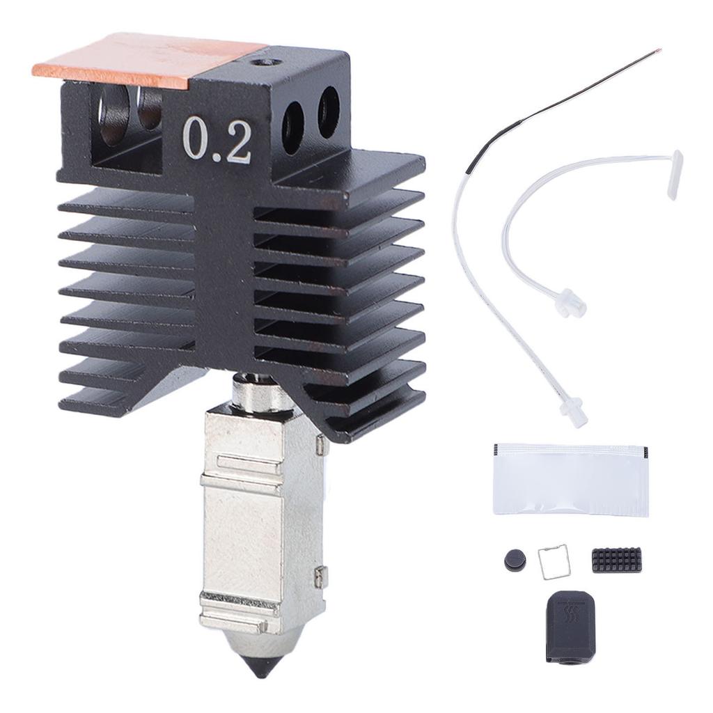 Hotend-Kit-Ersatz für Snapmaker U1 3D-Drucker 0,2 mm gehärtete Stahl-Düse 48 W Keramik-Heizblock Integriert