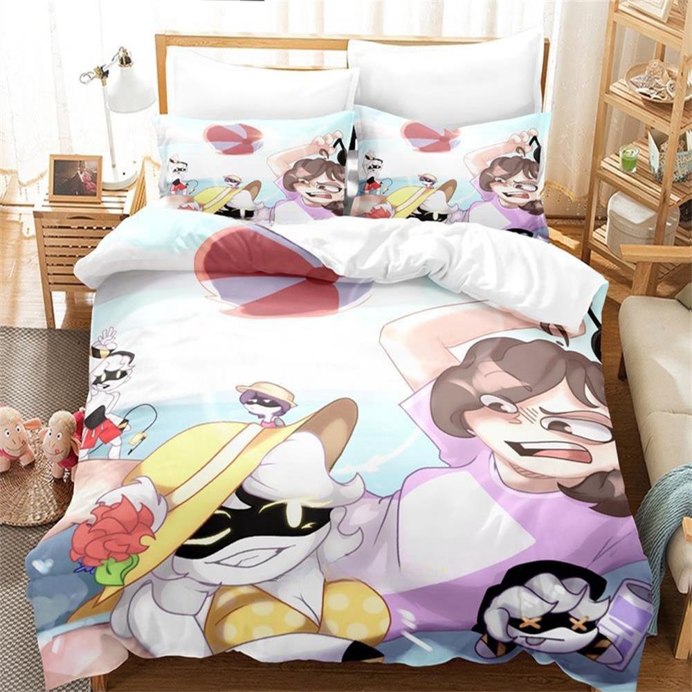 Murder-Drones Cartoon Printed Bedding Sets Exquisite Bed Supplies Set Duvet Cover Bed Comforter Set Bedding Luxury Birthday Gift