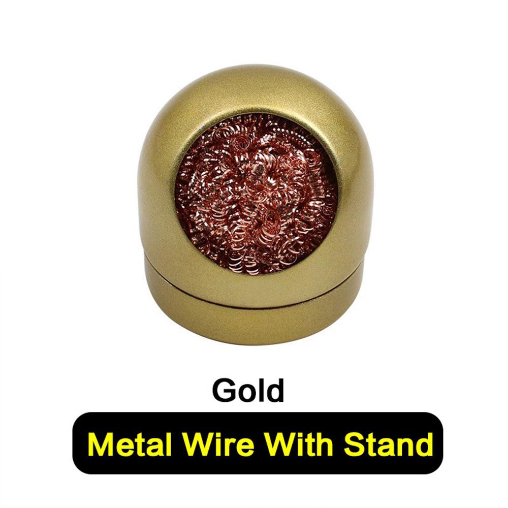 STONEGO Metal Wire Stand Welding Desoldering Solder Iron Tip Dross Cleaner Cleaning Steel Ball Mesh Filter