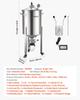 Stainless Steel Conical Fermenter, 16 Gal/60L Home Brewing Fermenation Tank, Brew Bucket Fermentor with Conical Bottom, 3 Caster Wheels, Lid, Handle &