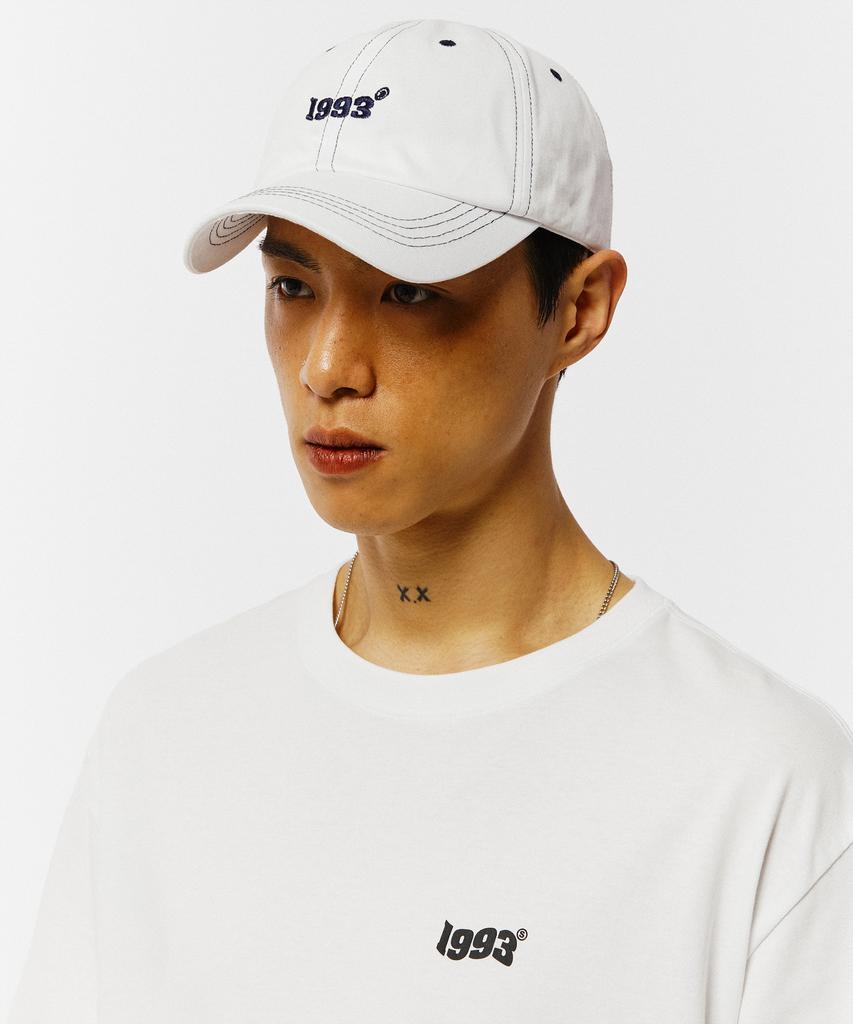 1993STUDIO Wave Logo Ball Cap_White