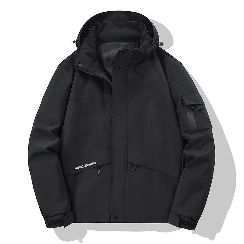 

Мужской и женский плащ с капюшоном в стиле Tooling, универсальная куртка для мужчин и женщин для активного отдыха в горах 5XL чёрный