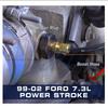 No Drill Intake Heater Sensor Adapter M22x1.5 Male 1/8-27 NPT Female for Ford 7.3L Super Duty