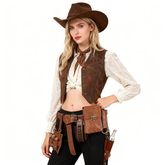 1 Set Renaissance Belt Pouch Retro Coin Purse Skirt Hike Faux Leather Medieval Fanny Pack with Adjustable Waist Strap Casual Waist Bag for Cosplay