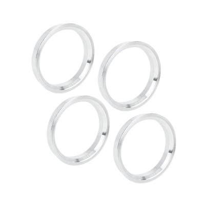 ACROPIX 66.6-57.1 Mm Hub Centering Ring Silver Tone Pack of 4