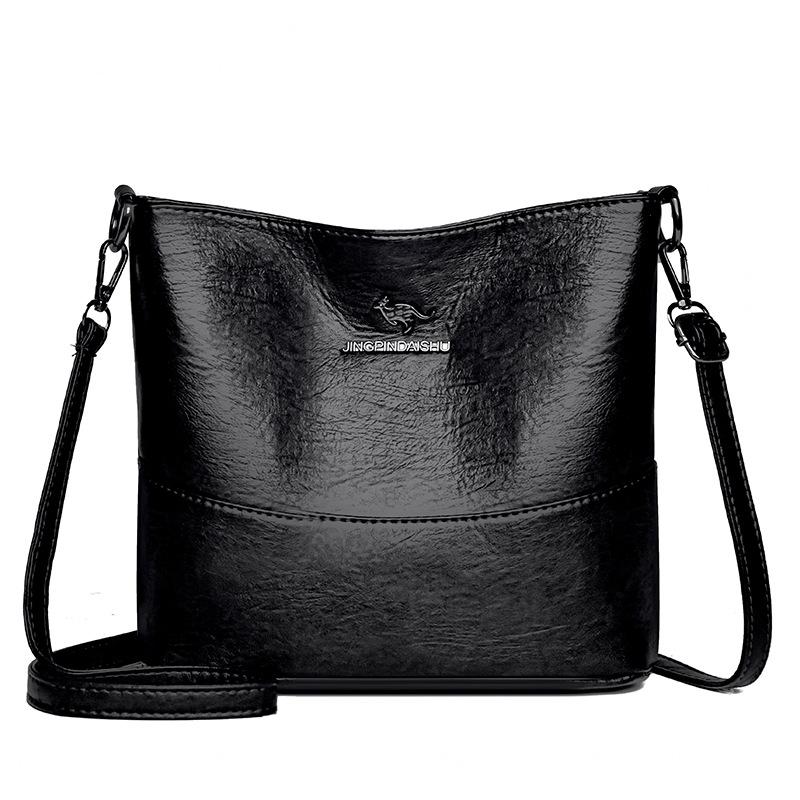 Simple Bucket Bag Retro Women's Bag Large-capacity Commuting Single-shoulder Crossbody Bag