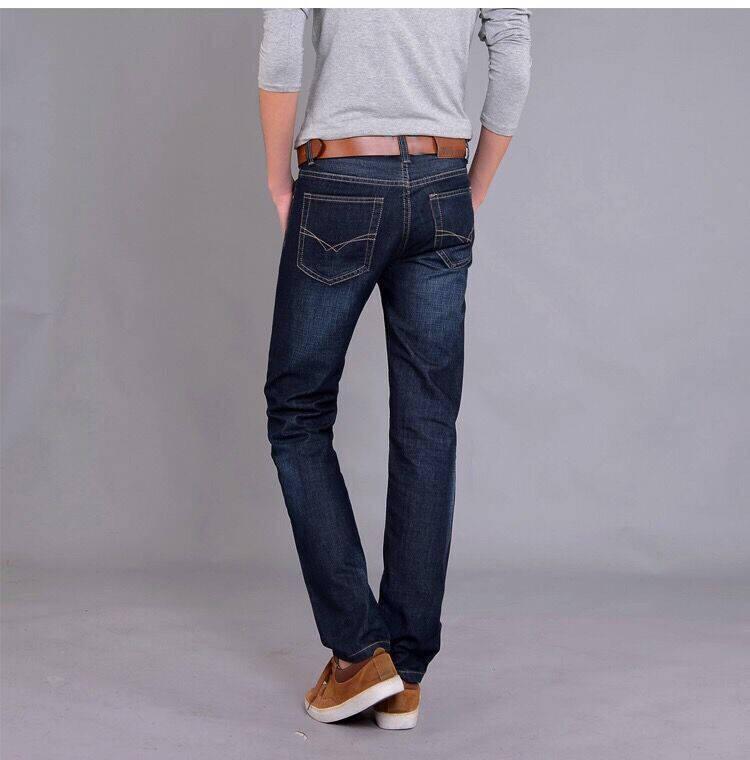 Men's Mid-Waist Stretch Jeans: Spring-Autumn Casual, Versatile, Large Sizes