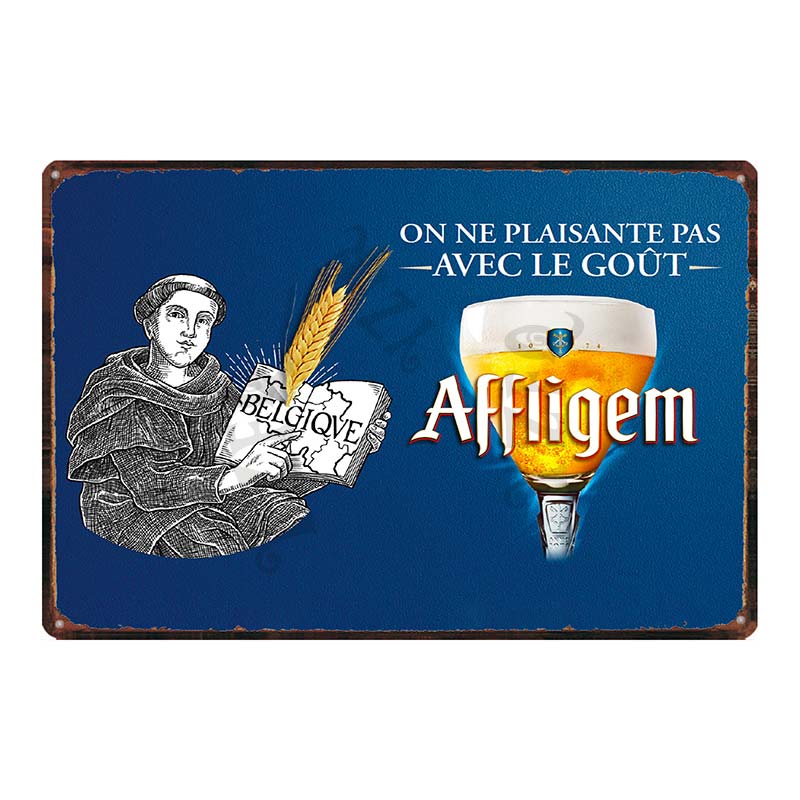 Beer Metal Tin Sign Paix Dieu Mort Subite Retro Poster Affligem For Wall Bar Pub Art Kitchen Coffee Home Decor 30X20CM DU-8499B