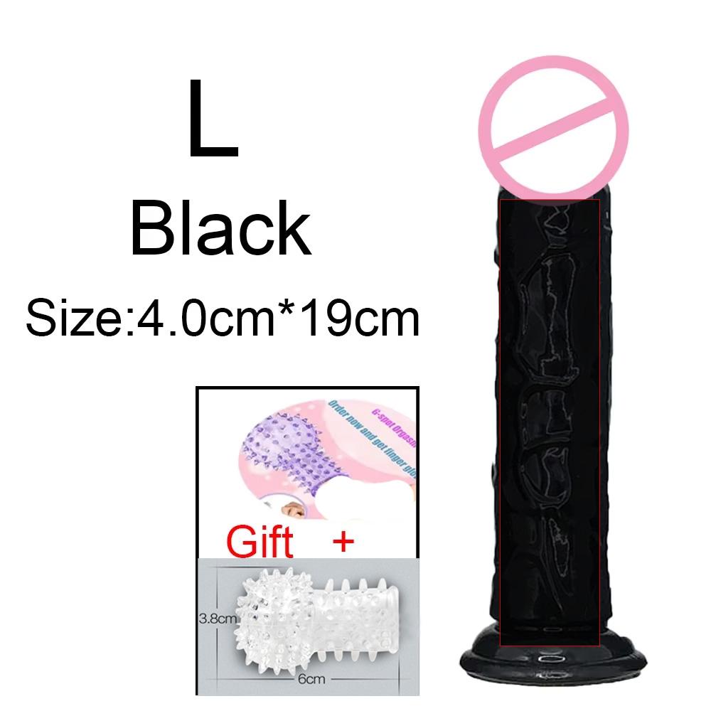 Realistic G-Spot Jelly Dildo Silicone Penis with Suction Cup Butt Plug Anal Toys Sex Toys for Women Female Masturbation Pussy
