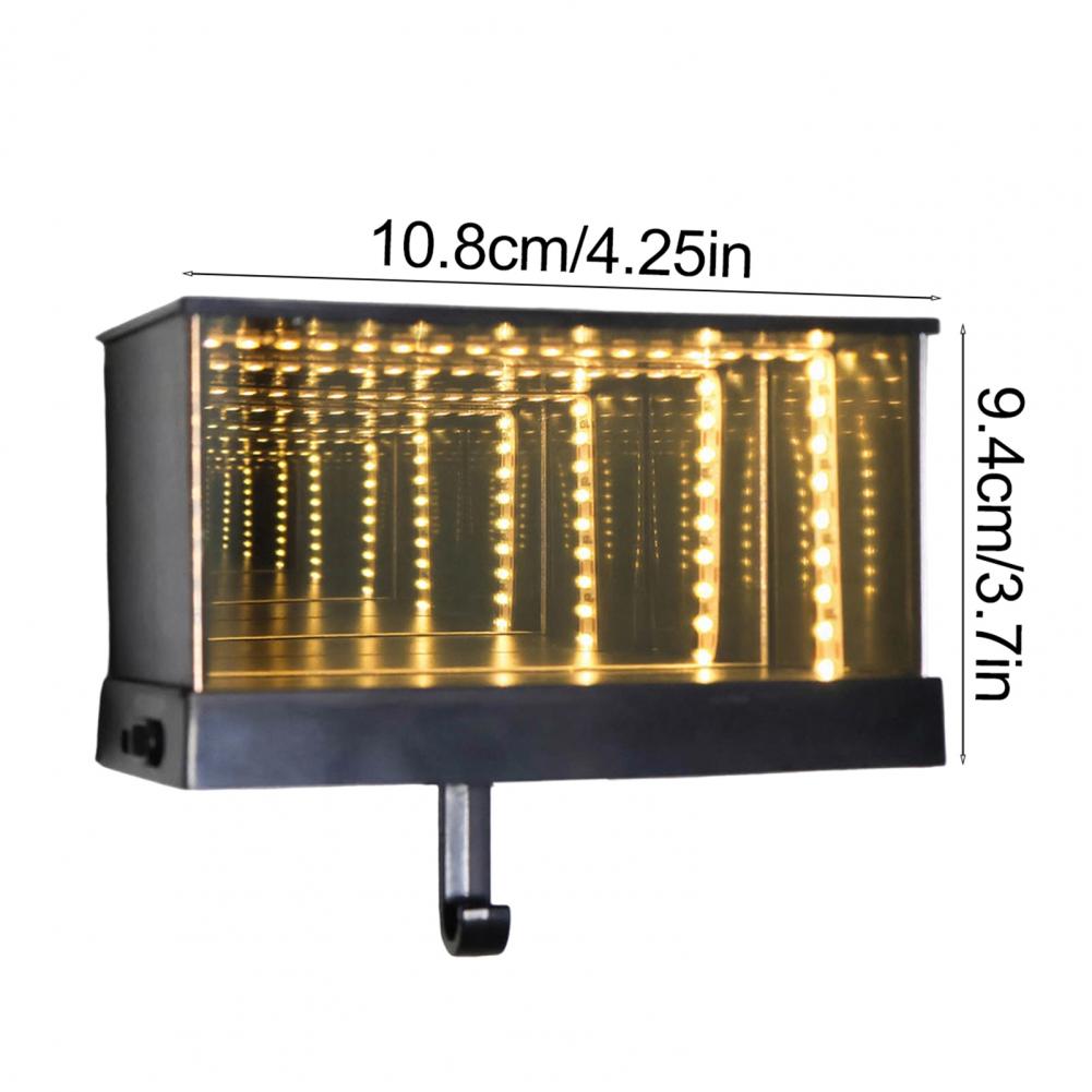 1/2 st LED Lysande Bilgarage Nyckelhängare Väggmonterad Spegel Garage Nyckelhållare Hem Kontor Entré Dekorativ Nyckelkrokställ
