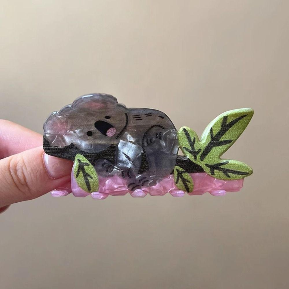 Acrylic Koala Hair Claw Bear Big Shark Clip Fashion Animal Hair Clip Female